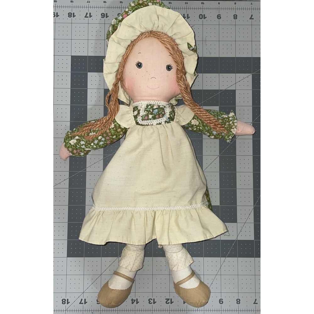 Holly Hobbie friend AMY Tagged 16 Inch Rag Doll Knickerbocker 1970s Dressed